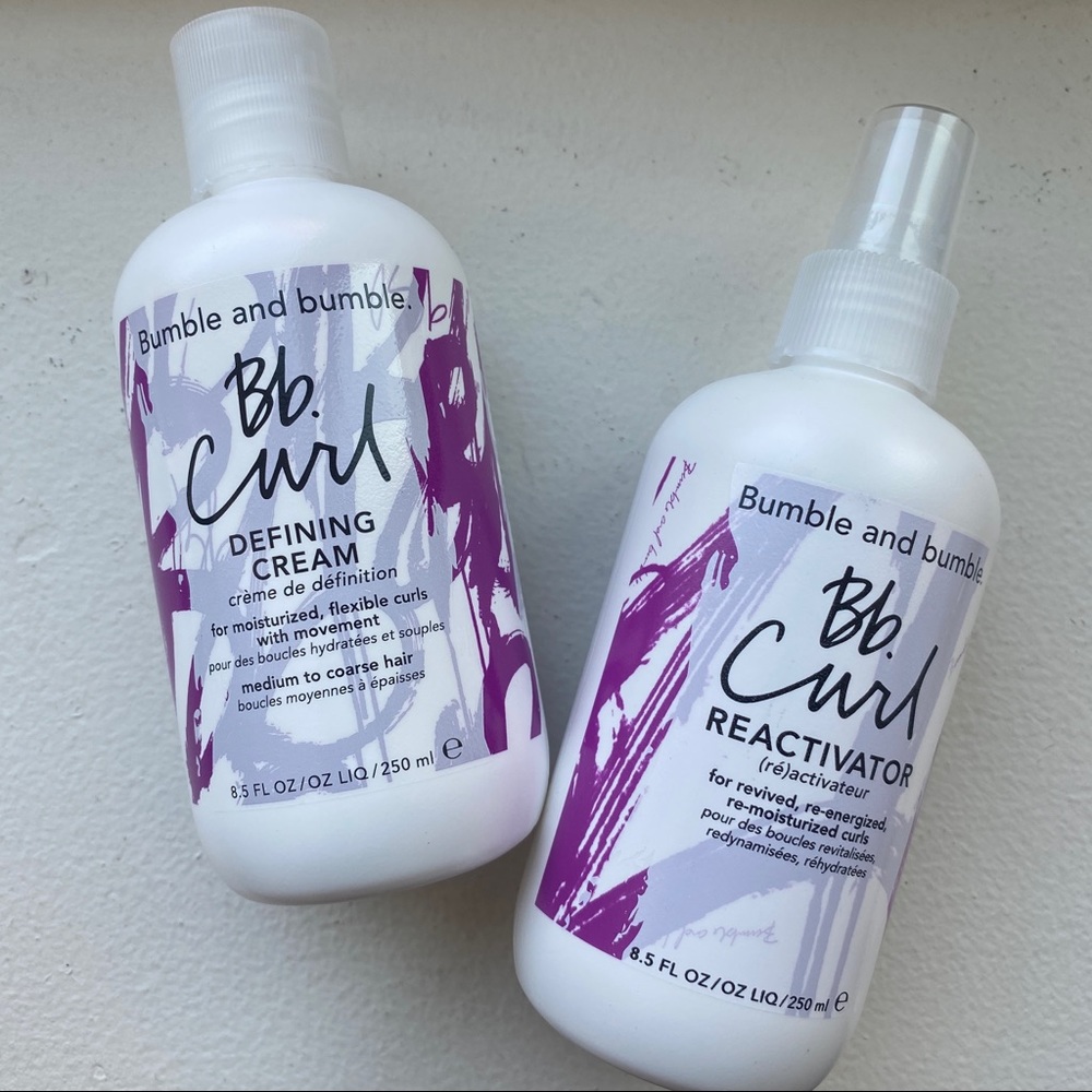 Bumble and bumble bb curl defining cream and curl reactivator